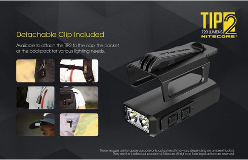 2 (TIP2) 720 Nitecore TIP Keychain Flashlight, Lumen LED High Lumen USB Rechargeable for EDC Pocket with LumenTac