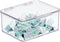 mDesign Small Plastic Home Office Storage Organizer Box with Hinged Lid for Desktops - Holds Pens, Pencils, Sticky