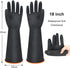 18" XL Size Reusable Heavy Duty Latex Gloves, Chemical Resistant Dishwashing Gloves for Men, Waterproof Protection