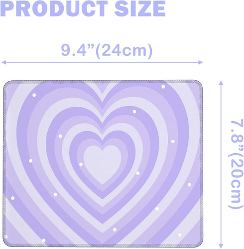 Pecfamly (9.4 x7.8 Inch) Girly Purple Mouse Pad, Aesthetic Lavender Mouse Pad Cute, Purple Desk Accessories