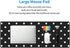Polka Dot Black & White Gaming Mouse Pad Mat - Extended Large XXL (31.5 x 11.8 in), Non-Slip Rubber Base