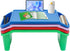 SanBouSi 4 Pcs Kids Floor Desk Stackable Lap Desk with Side Pockets Plastic
