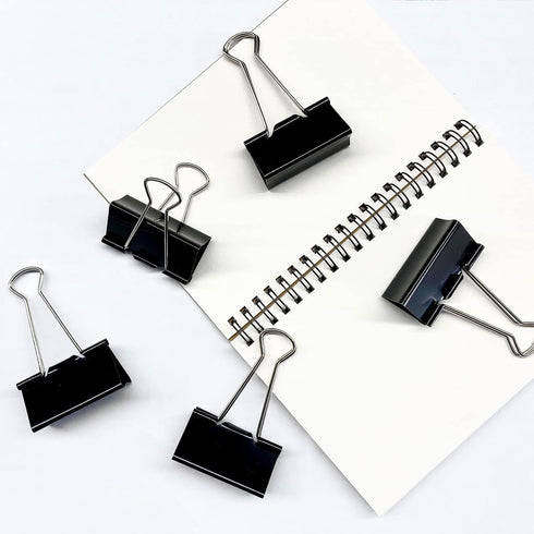 DSTELIN Extra Large Binder Clips, 2-Inch Width (75 Pack), Big Paper Clamps for Office Supplies, 0.8 Inch Capacity, Black
