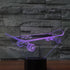 BVAZTVP 3D Light,7 Skateboard LED Table Desk Lamp,Optical Illusion Night Colors Change with USB Charge Touch Control