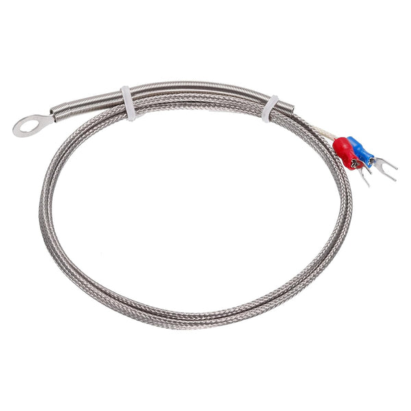 MECCANIXITY K Type Thermocouple Temperature Sensor PT100 6mm Ring High Temperature Probe 3.3ft Wire 0 to 600°C
