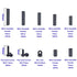 280PCS M2.5 Female-Female Nylon Hex Spacers, Standoffs Screws Nuts Assorted Kit (Black)
