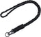 Heavy Duty Neck Lanyard Keychain for Men Women, Black Parachute Rope Necklace with HK Clip for ID Card Holder