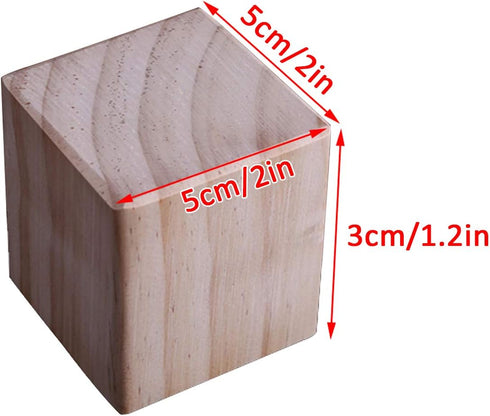 Generic Set 4 Legs,23 (10x10x20cm/3.9x3.9x7.9in) of Solid Wood Pine Block Furniture Risers Legs,Table Legs Bed Legs