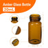 20 PCS Amber Small Liquid Sample Glass Vials with Screw Caps, 20 ML (5 dram), Leak-Proof, 24-414 Black