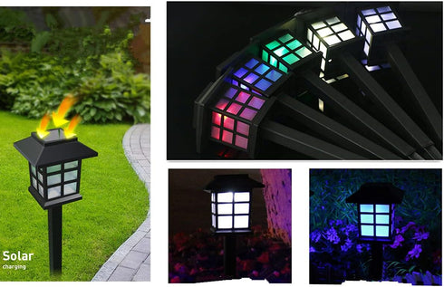 NEWOTE 2-Packs Outdoor Solar Pathway Lights Waterproof Outside LED Decorative Lights Landscape Lighting for Yard Patio