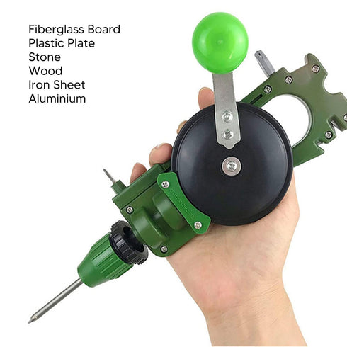 FTVOGUE Manual Hand Crank Drill, Multifunctional Tool with Knife Sharpener and Glass Cutter