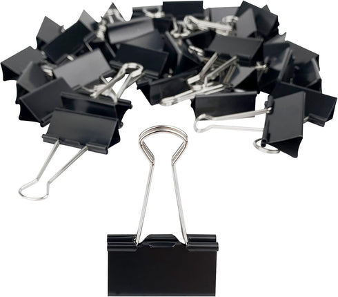 DSTELIN Extra Large Binder Clips 2-Inch (45 Pack), Big Paper Clamps for Office Supplies, Black by DSTELIN