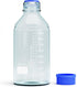 1000ml Borosilicate Glass Storage Bottles, 2pcs Round Media Storage with GL45 Blue Screw Cap for Safe Probe Storage