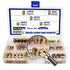 maierke 72PCS M6 Nut,M6 11mm/12mm/13mm/15mm/20mm Metric Barrel Nuts Cross Dowel Slotted Nuts Furniture x Nut Kit