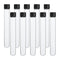PATIKIL 30ml Test Tubes, 15pcs Glass Clear Round Bottom Containers with Plastic Cap for Storage and Experiments