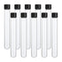 PATIKIL 30ml Test Tubes, 15pcs Glass Clear Round Bottom Containers with Plastic Cap for Storage and Experiments