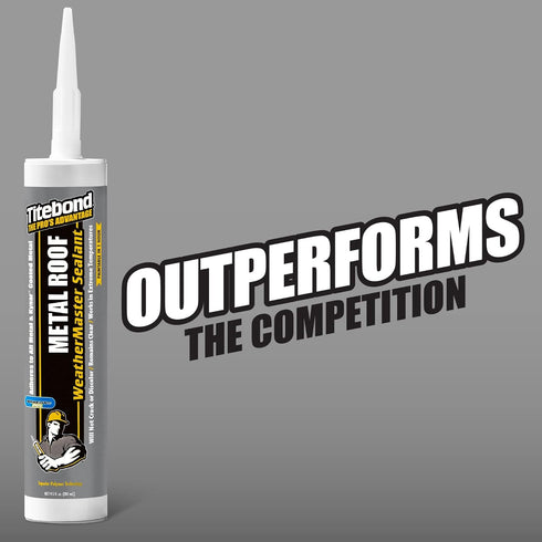 Titebond WeatherMaster Sealant 61361, Metal Roof, Bronze, 10.1-Oz