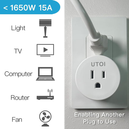 Remote Control Outlet Plug with Remote Switch, Long Range Wireless Remote Light Switch for Lamps and Appliances