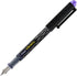 Varsity Disposable Fountain Pen, Medium Point, Black Barrel with Purple Ink, Pack of 6