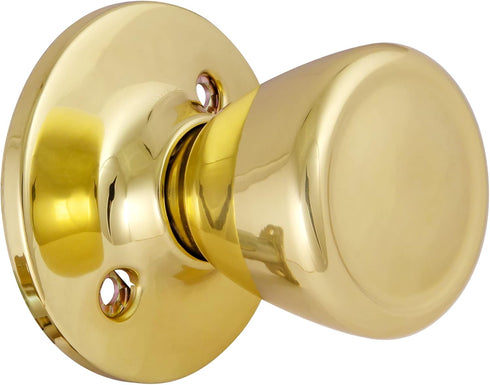 Design House 782730 Tulip Passage Hall and Closet Door Knob, Polished Brass