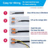 2 Prong Power Cord Replacement, 14AWG SJT Heavy Duty 6 Foot Pigtail AC Cable with Polarized Plug