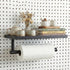 Pegboard Paper Towel Holder with Shelf, Garage Paper Towel Holder, Heavy Duty