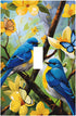 Sturin Spring Summer Blue Bird Floral Wall Plate Light Switch Cover 1 Gang