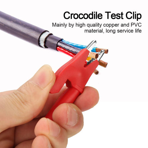 Folders Safety Test Clips 10pcs/Set P2002 20A 4mm Banana Jack Safety Test Clip for Multimeter
