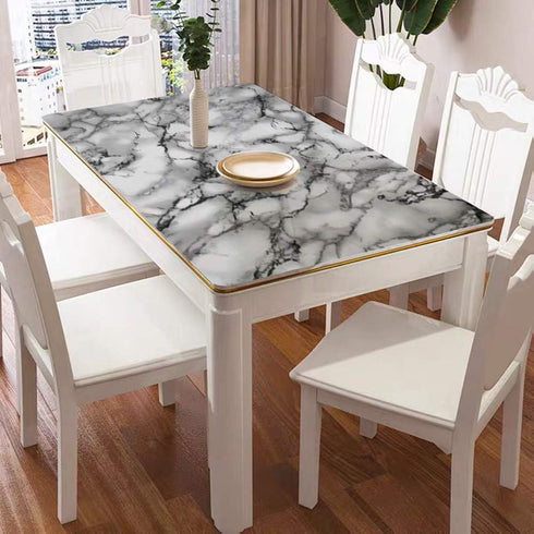 Yancorp 16"x120" White and Black Contact Paper, Removable Wallpaper for Black and White Marble Countertops