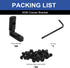 26Pcs 3030 Inside Joint Corner Brackets Set with Screws, Black Angle Connector for 3030 Series Aluminum Extrusion