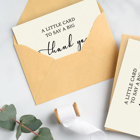 50 Pack 350GSM | Thank You Gifts | Thank You Cards with Envelopes | Small & Baby Shower & Wedding Thank You Cards |
