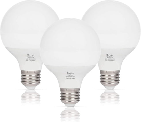 Simba Lighting LED Vanity Globe G25 (G80) Light Bulb for Bathroom, Makeup