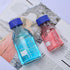500ml Graduated Glass Round Media Storage Bottle with Blue GL45 Screw Cap, Wide Mouth Lab Reagent Bottle