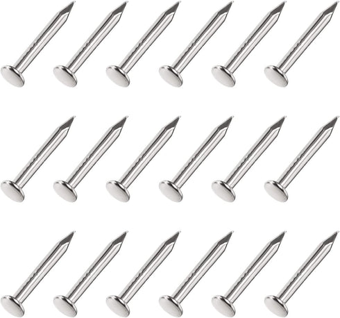 Small Nails (1.2x10mm) 500pcs, Tiny Carbon Steel Hardware Nails for Household Woodworking, Silver Tone