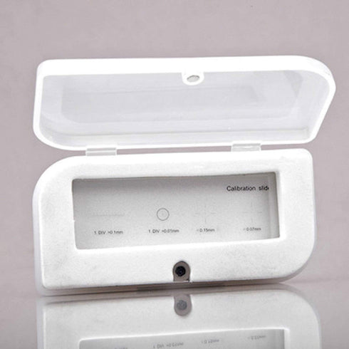 AmScope MR400 Microscope Calibration Slide, Four Graduated Scales, Precision-Ground Glass