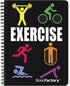 BookFactory Fitness Journal/Workout Journal, 120 Pages, 5'' x 7'', Pocket Sized, Wire-O Binding