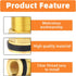 GASHER 2PCS Brass 1-1/2" Female 2" Male Bulkhead Tank Connector Adapter Fitting with Rubber Ring