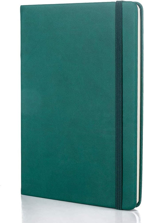 Classic Dotted Grid Bullet Notebook Journal Dot Hard Cover A5 Premium 80gsm Thick Acid-Free Paper with Fine Inner Pocket Faux Leather Office School Supplies 144 Pages Desgned in Florence by Guissi