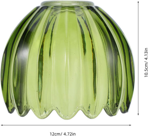 2 Pack 4.72x4.72x8.26In Baluue Pumpkin Glass Lampshade Clear Handcrafted Even Light Distribution Rustic Design