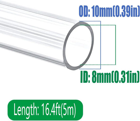 MCOSU Winemaking,8x10mm(0.31x0.39in) Food Grade Silicone Tubing, Pure Silicon Hose High Temp Home Brewing