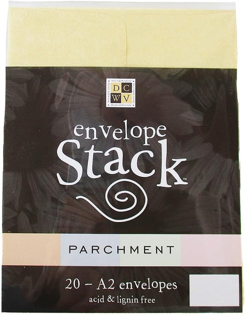 Pastel Parchment Envelope Stack, A2-6 x 4.5 Inches, 20 Count