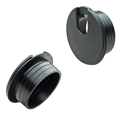 6pcs Desk Grommet, 1-3/8 inch Plastic Wire Cord Cable Grommets Hole Cover for Office PC Desk Organizer (Black)