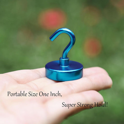 Neosmuk Heavy Duty Magnetic Hooks, Strong Magnet with Hook for Fridge, Neodymium Extra Strength Industrial Hooks for