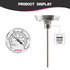 Bimetal Thermometer, Full Stainless Steel, 3" Dial Size, 6" Stem, 1/2" NPT Back Mount, 0-250 Deg F/-20-120 Deg C