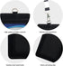 Badge Holder with Detachable Lanyard, Vertical PU Leather ID Holder with Clear ID Window & Card Slot (Black)