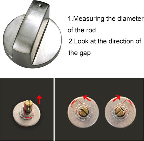 XIAHIOPT 4Pcs Stove Cooker Knob Burners Control Knob Heavy Duty Metal Cooktop Control Knob For Cookware Stove Ovens