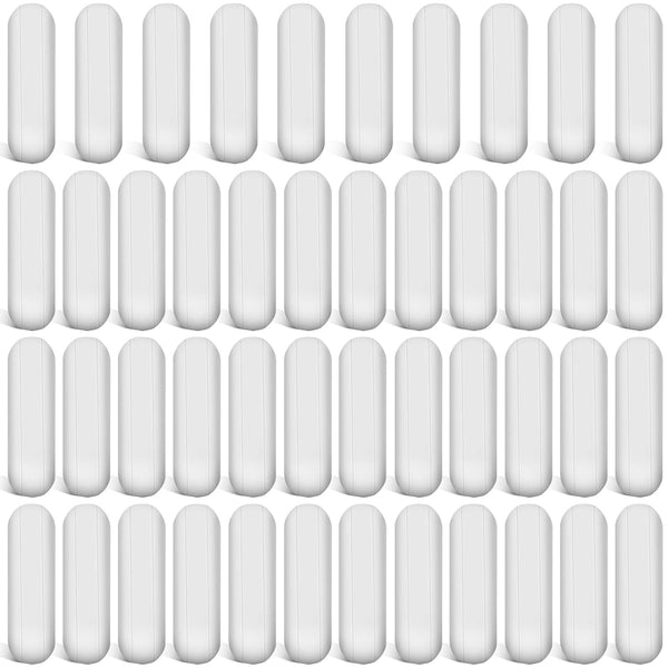PTFE Magnetic Stirrer Mixer Stir Bar, White Color, 46 Pieces, 35mm Laboratory Stir Plate Magnet Stick