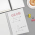 Spiral Dot Grid Notebook - A5 Bullet Dotted Journal, 80 Sheets / 160 Pages, 100gsm White Paper, Transparent Cover