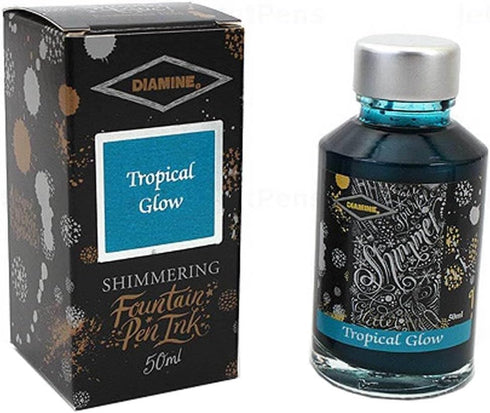 Diamine 50ml Fountain Pen Bottled Ink - Shimmering Tropical Glow