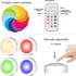 Remote,13 Closet, 3M (White,2-Packs) SFMSMOks Ratterv Oneratedl FD Puck liahts with Wireless Color RGB -for Bedroon